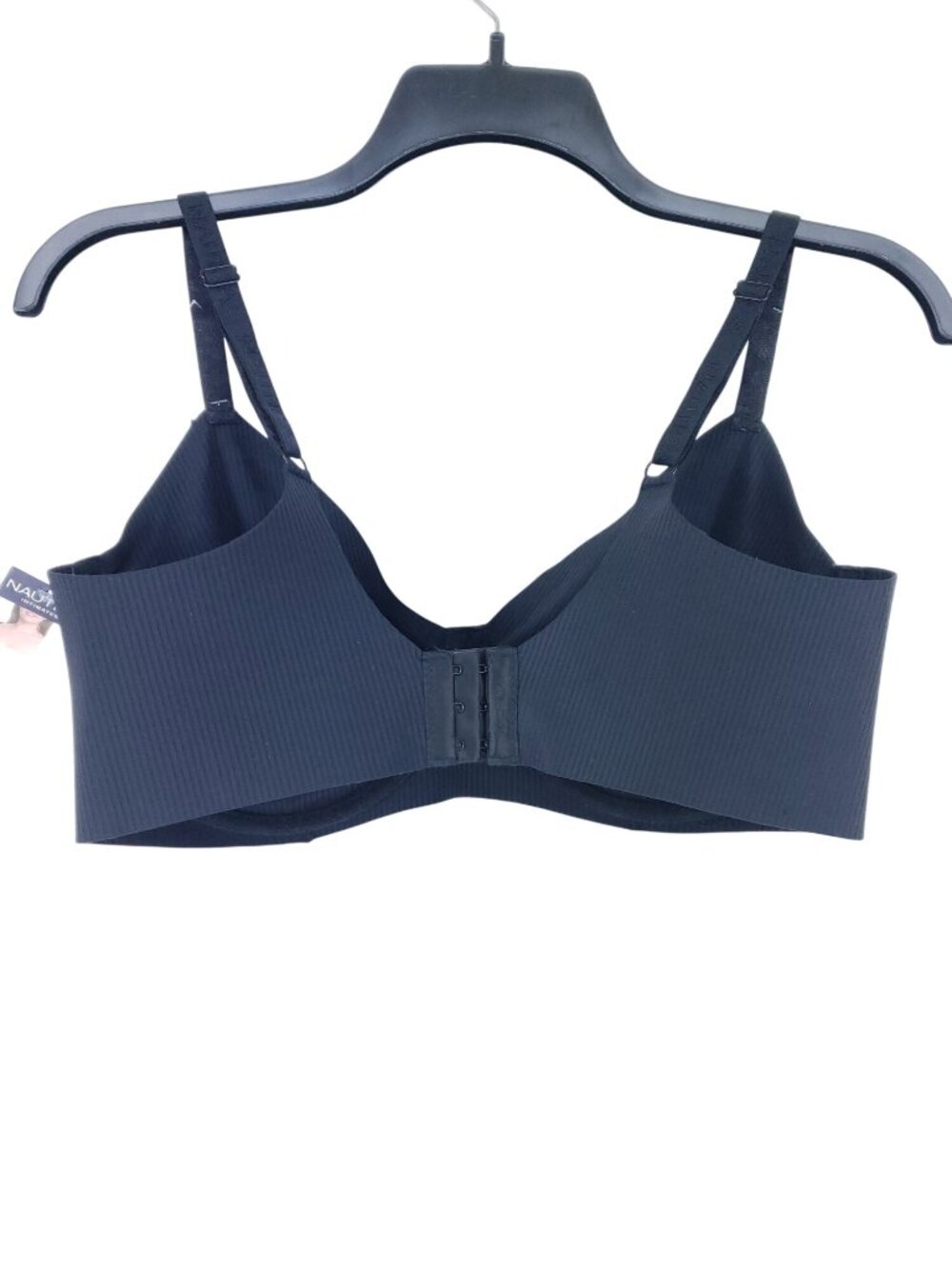Nautica Intimates Unlined Black Bra Size 40D Adjustable Straps Underwire Ribbed - Picture 2 of 5